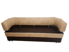 Кухонный диван «Вероника-1» с двумя подлокотниками в экокоже