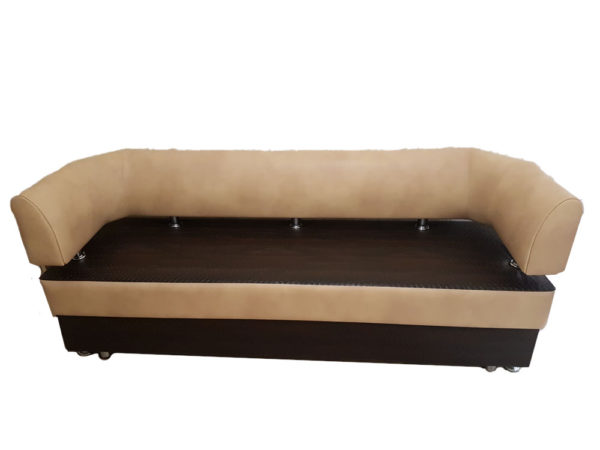 Кухонный диван со спальным местом «Вероника-1» с двумя подлокотниками в экокоже aura