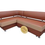 Кухонный уголок со спальным местом «Вероника-1» 130х170 в экокоже Latte