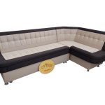 Кухонный уголок со спальным местом «Лаура» в 120x200 в ткани teddy