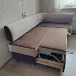 Кухонный уголок «Вероника-1» со спальным местом, велюр Teddy 120×190 см