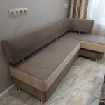 Кухонный уголок со спальным местом вероника-2 120х190 в велюре- teddy