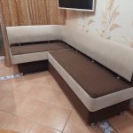 Кухонный уголок со спальным местом Вероника-2 размер 120х190 см в ткани велюр teddy